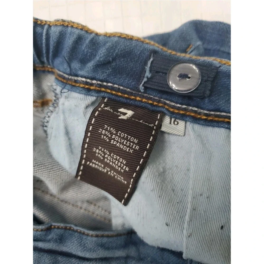 7 For All Mankind Jeans Mens 16 Blue Slimmy Slim Straight Stretch Denim 5-Pocket